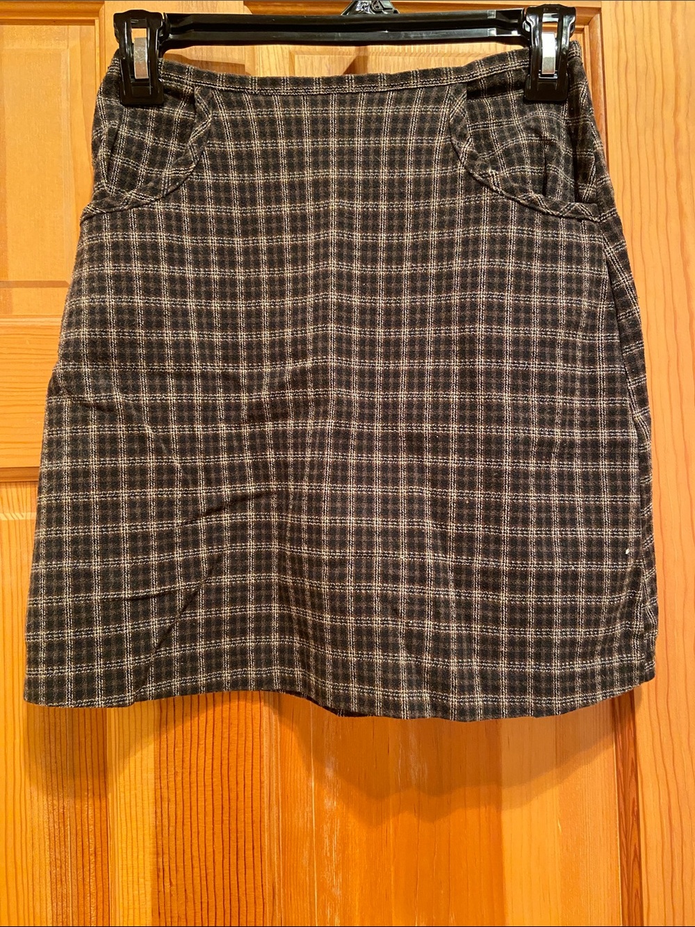 Ultra Pink Plaid Mini Skirt in Black and Gray